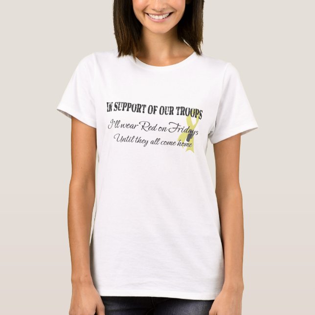 T-shirt Je porterai du rouge vendredi (Devant)