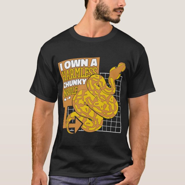 T-shirt Je possède un python banane B inoffensif et dodu (Devant)