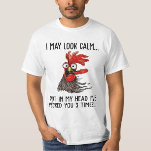 T-shirt Je Pourrais Avoir L'Air Calme Mais Ma Tête Je T'Ai