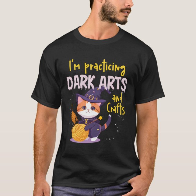T-shirt Je Pratique Les Arts Sombres Et L'Artisanat Tricot (Devant)