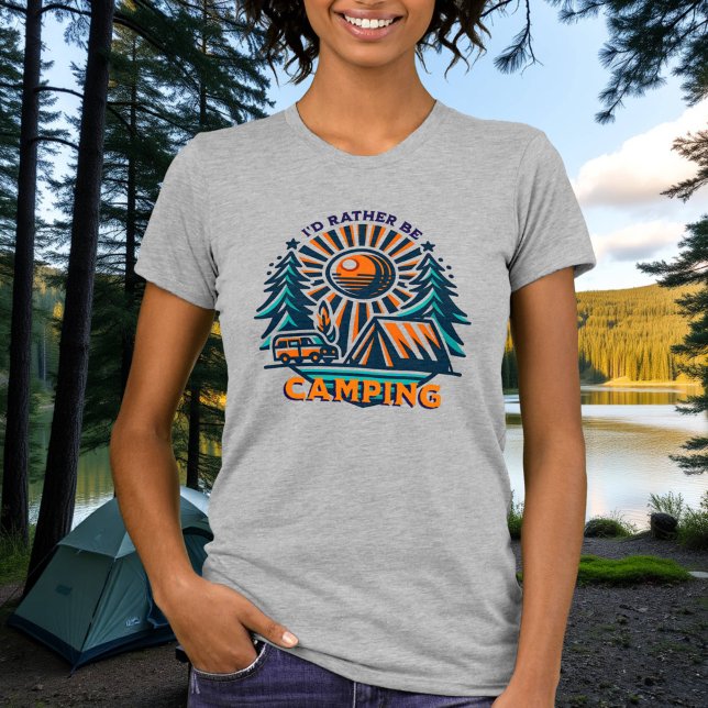 T-shirt Je préfère Camping Vibes Vintages (Créateur téléchargé)