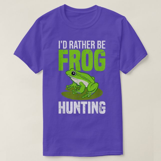 T-shirt Je Préfère Chasse À La Grenouille (Design devant)