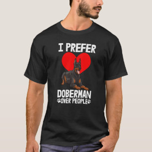 T-shirt Je Préfère Doberman Sur Les Gens Les Hommes Aiment