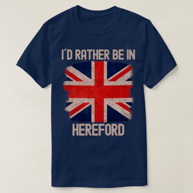 T-shirt Je Préfère Être À Hereford City (Design devant)