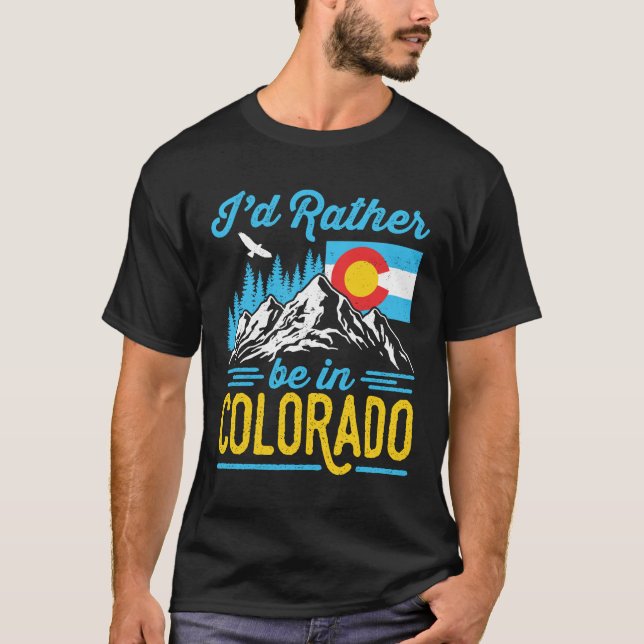 T-shirt Je préfère être au Colorado (Devant)