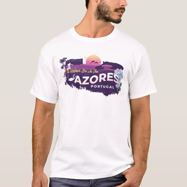T-shirt Je préfère être aux Açores Portugal (Devant)