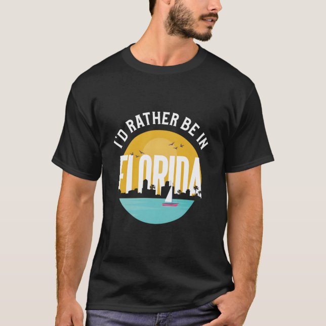 T-SHIRT JE PRÉFÈRE ÊTRE EN FLORIDE (Devant)