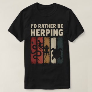T-shirt Je Préfère Être Herping Reptile Et Amoureux Amphib