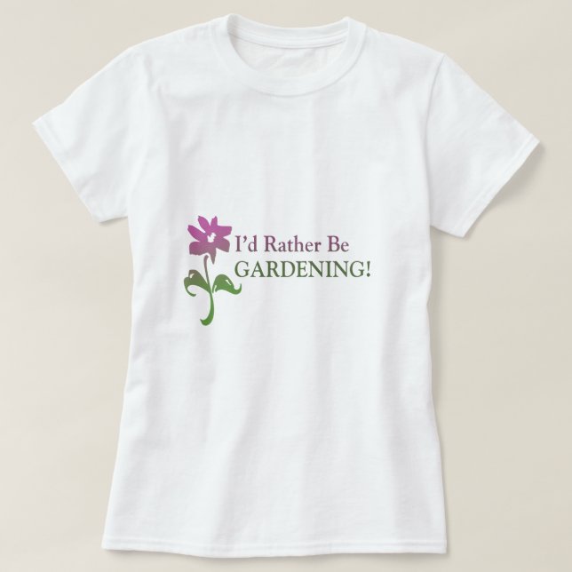 T-shirt Je préfère être jardiné (Design devant)