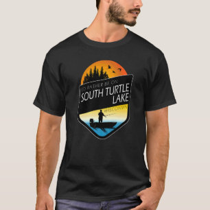 T-shirt Je préfère être sur South Turtle Lake Wisconsin Fi