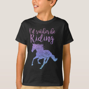 T-shirt Je Préfère Faire Du Cheval À Cheval Équitation Équ