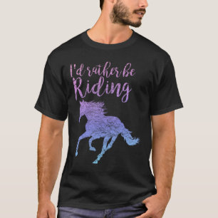 T-shirt Je Préfère Faire Du Cheval À Cheval Équitation Équ