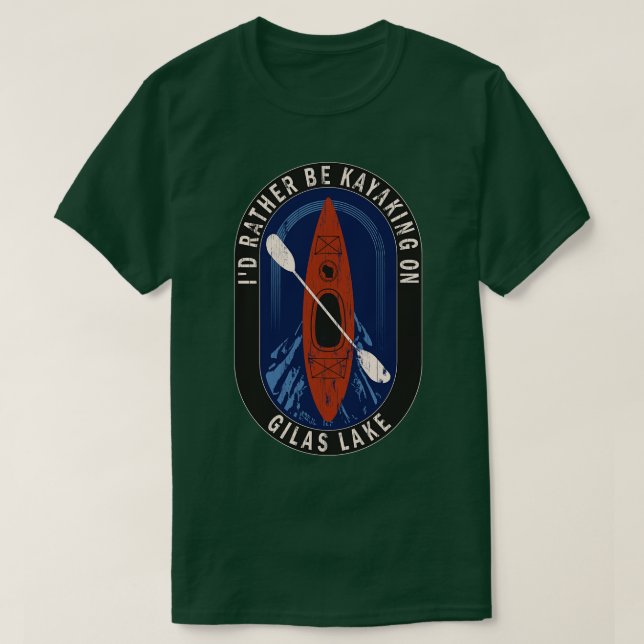 T-shirt Je préfère faire du kayak sur le lac Gilas au Wisc (Design devant)