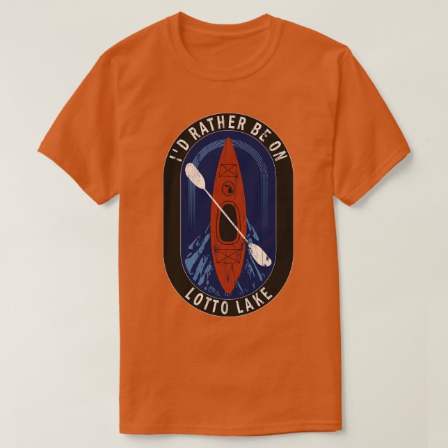 T-shirt Je préfère faire du kayak sur le lac Lotto en MI (Design devant)