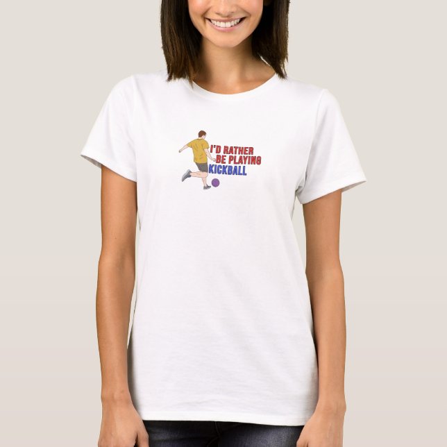 T-shirt Je préfère jouer à KickBall (Devant)