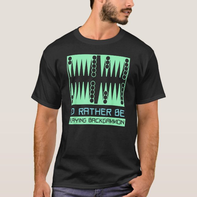 T-shirt Je préfère jouer au jacquet (Devant)
