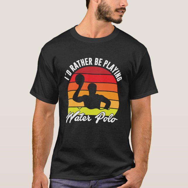 T-shirt Je préfère jouer au water-polo (Devant)