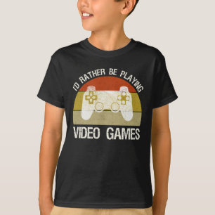 T-shirt Je préfère jouer aux jeux vidéo