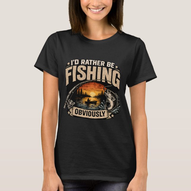 T-SHIRT JE PRÉFÈRE LA PÊCHE ÉVIDEMMENT (Devant)