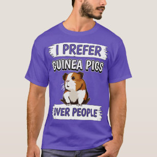 T-shirt Je Préfère Les Cochons De Guinée Sur Les Gens 1