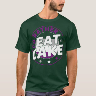 T-shirt Je préfère manger du gâteau amusant Ace Pride Asex