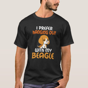 T-shirt Je Préfère Me Raccrocher Avec Mon Beagle Drôle Bea