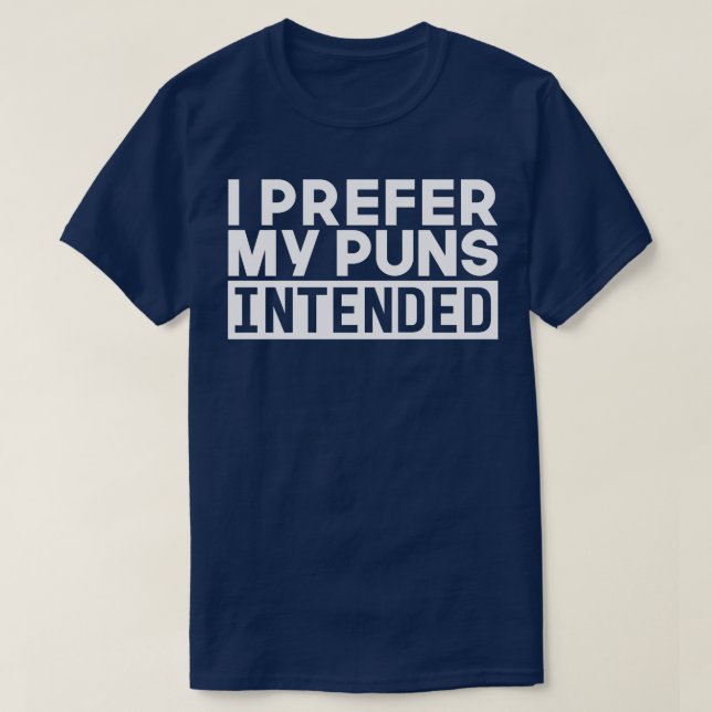 T-shirt je préfère mes puns prévus 1 (Design devant)