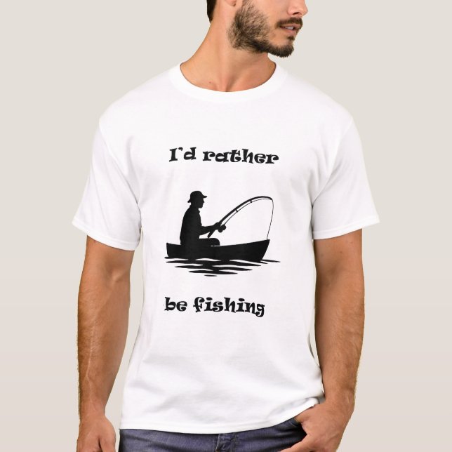 T-shirt Je préfère pêcher (Devant)