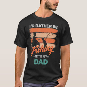 T-shirt Je préfère pêcher avec papa père et son poisson