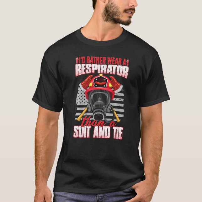T-shirt Je préfère porter un pompier Wildland Respirator (Devant)