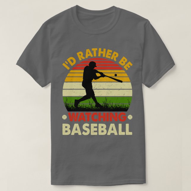 T-shirt Je préfère regarder le baseball (Design devant)