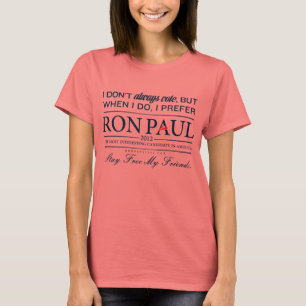 T-shirt Je Préfère Ron Paul Shirt