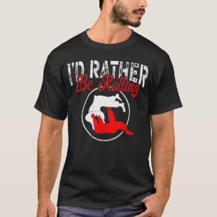 T-shirt Je préfère rouler ceinture noire Bjj Entraîneur