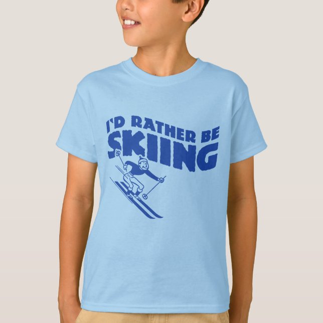 T-shirt Je préfère skier (homme) (Devant)