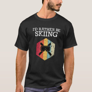 T-shirt Je préfère Skier Retro Ski Vintage Ski Funny Skier
