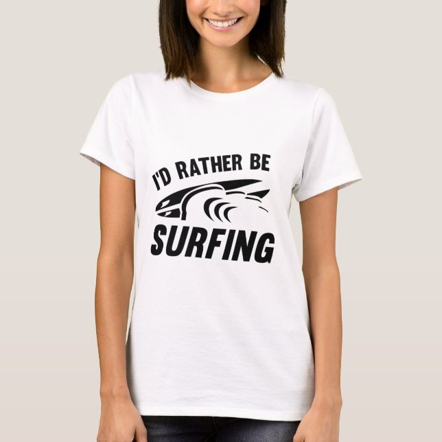 T-shirt Je préfère surfer (Devant)