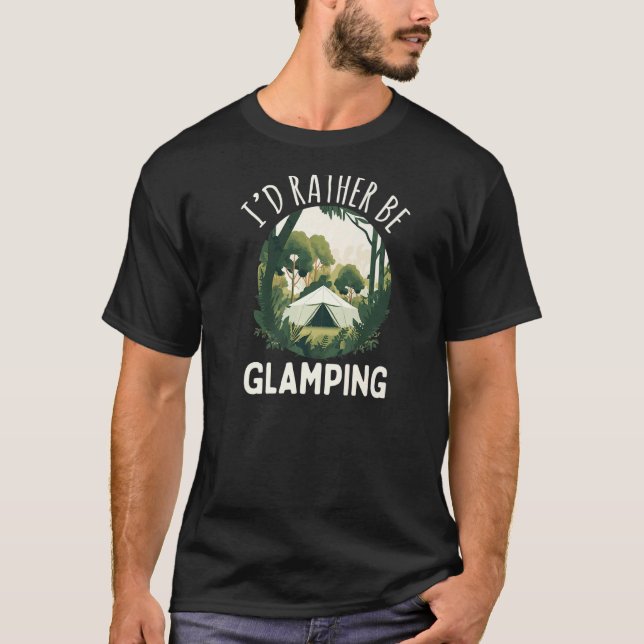 T-shirt Je préférerais briller une tente Cool en Glampsi d (Devant)