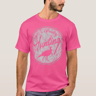T-shirt Je Préférerais Chasser La Turquie Distortie Pour L