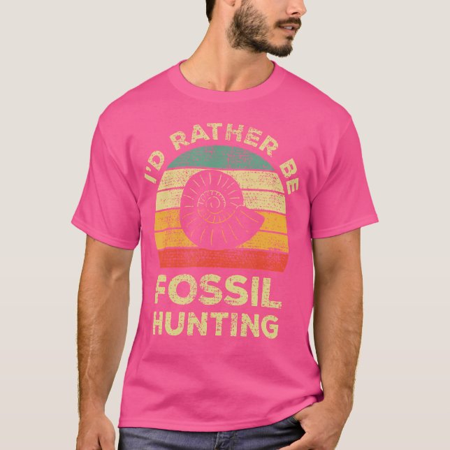 T-shirt Je Préférerais Chercher Des Fossiles (Devant)