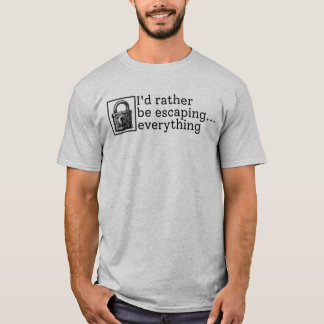 T-shirt Je Préférerais Échapper À Tout Amour De Salle D'Éc