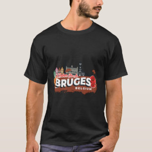 T-shirt Je Préférerais Être À Bruges Belgique Souvenir Vin