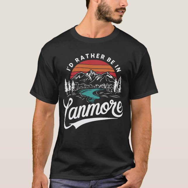 T-shirt Je Préférerais Être À Canmore. Alberta (Devant)