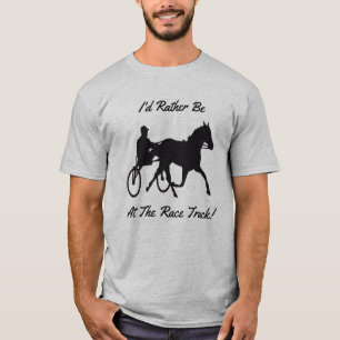 T-shirt Je Préférerais Être À La Course Horse