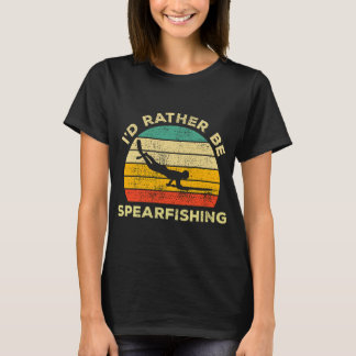 T-shirt Je préférerais être à la pêche à la lance Cadeau v