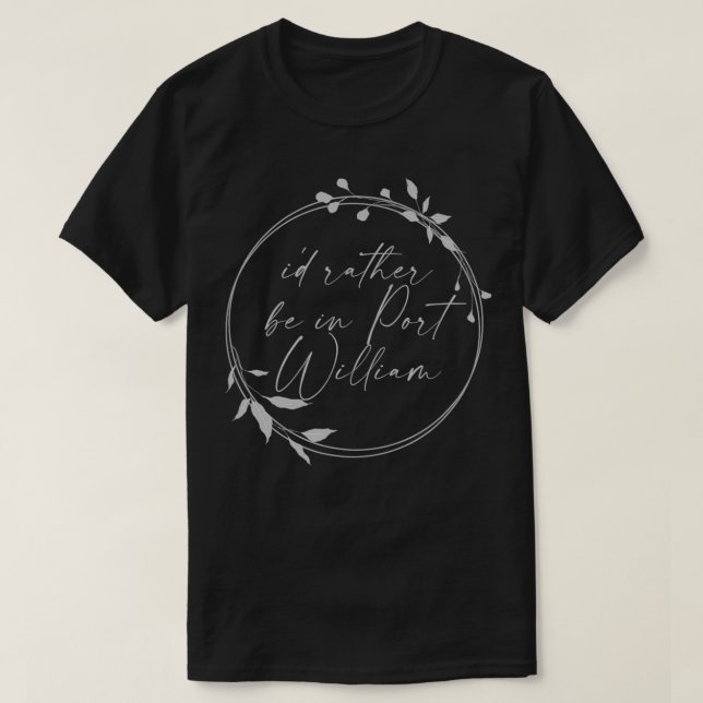 T-shirt Je préférerais être à Port William Wendell Berry (Design devant)