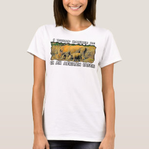 T-shirt Je préférerais être Africain Safari Rhino Reeds