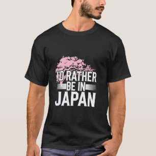 T-shirt Je préférerais être au Japon Drapeau japonais Funn