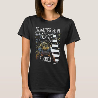 T-shirt Je préférerais être en Floride Tortoise Cool Triba