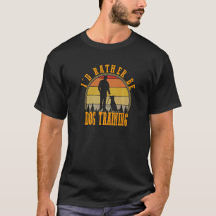 T-shirt Je préférerais être entraîneur de chien Retro Serv