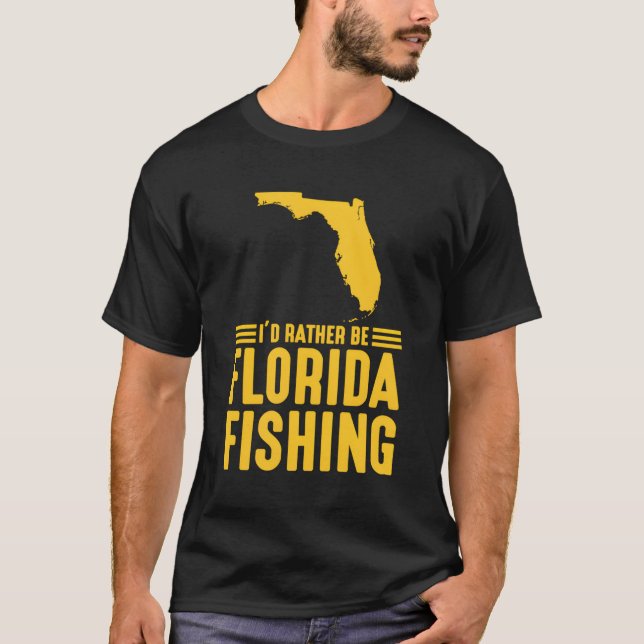 T-shirt Je Préférerais Être La Floride Pêche Meilleur Amér (Devant)